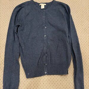 H&M Basics Blue Button Down Cardigan